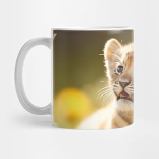 Lion Cub Wild Animal Tranquil Peaceful Mug